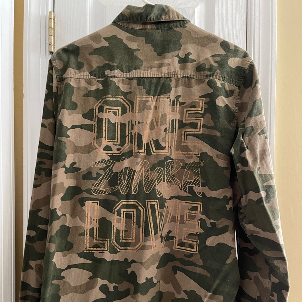 Camo Zumba Button Down Shirt